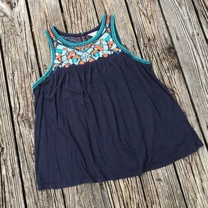 CROWN & IVY Embroidered Tunic Tank Too Shirt XL 1X